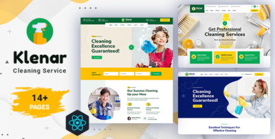 Klenar - Cleaning Services React Template