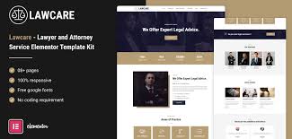 Lawcare - Lawyer and Attorney Service Elementor Template Kit