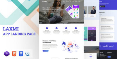 Laxmi - Responsive App Landing Page