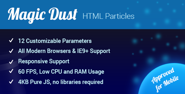 Magic Dust HTML Particles Magic Dust HTML Particles