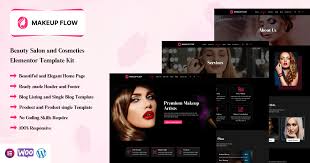 Makeup Flow - Beauty Salon and Cosmetics Elementor Template Kit