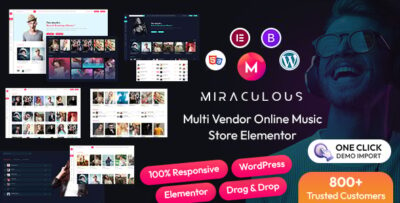 Miraculous - Multi Vendor Online Music Store Elementor WordPress Theme