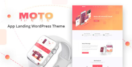 Moto - App Landing Page WordPress Theme