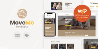 MoveMe Moving & Storage Relocation Company WordPress Theme