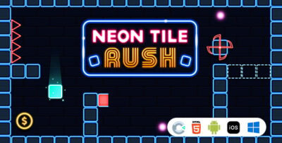 Neon Tile Rush [ Construct 3 , HTML5 ]