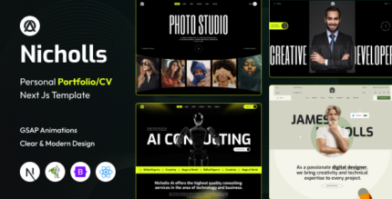 Nicholls - Personal PortfolioCV NextJS Template