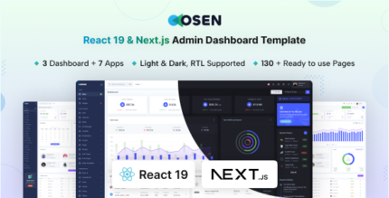 Osen - React 19 & Next JS Admin Dashboard Template