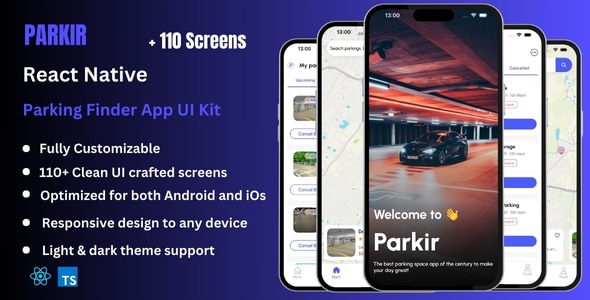 Parkir - Parking Booking React Native Expo App Ui Kit Parkir - Parking Booking React Native Expo App Ui Kit