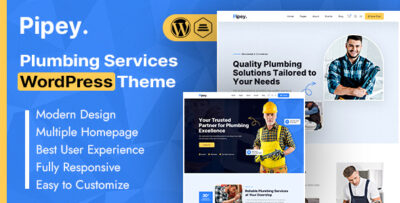 Pipey Plumbing Services WordPress Theme