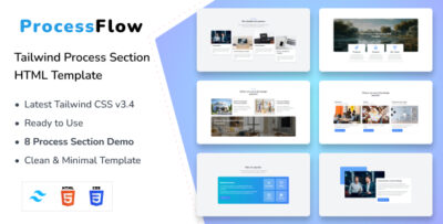 ProcessFlow - Tailwind CSS Process HTML Template