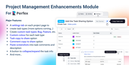 Project Management Enhancements Module for Perfex CRM