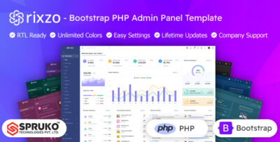 Rixzo - Bootstrap PHP Admin Panel Template