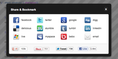 Share+ The most awesome way to share your site