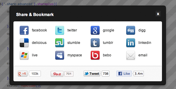 Share+ The most awesome way to share your site Share+ The most awesome way to share your site