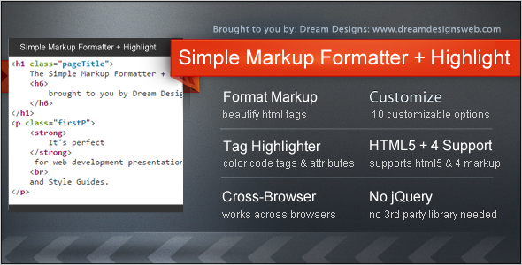 Simple Markup Formatter + Highlight Simple Markup Formatter + Highlight