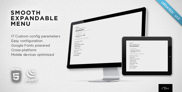 Smooth Expandable Menu Smooth Expandable Menu