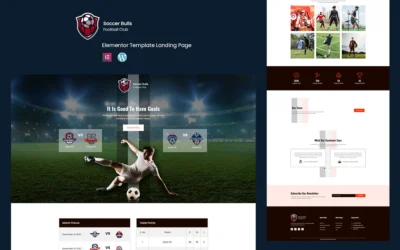 Soccer Bulls - Football Club Elementer Template