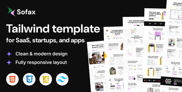 Sofax - Saas Startup Tailwind Template Sofax - Saas Startup Tailwind Template