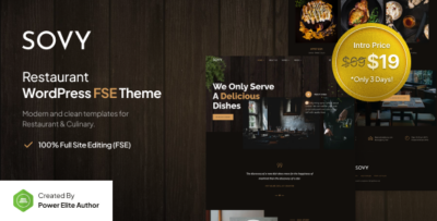 Sovy - Restaurant FSE WordPress Theme