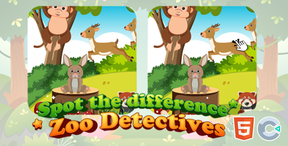 Spot the Difference - Zoo Detectives - HTML5 Game - Construct 3 Spot the Difference - Zoo Detectives - HTML5 Game - Construct 3