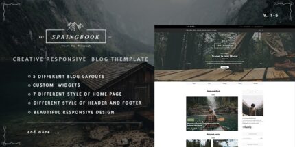 Springbook - Responsive Blog Travel Photography Template