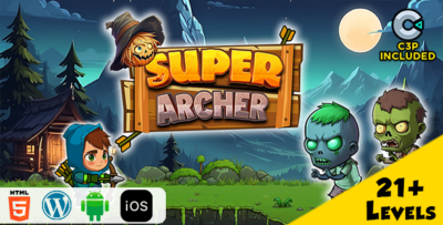 Super Archer HTML5 Construct 3 Game