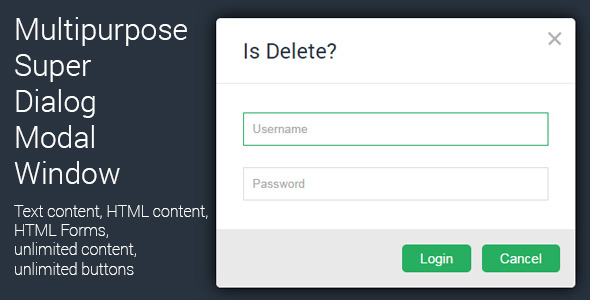 Super Dialog Modal Window - jQuery Plugin Super Dialog Modal Window - jQuery Plugin