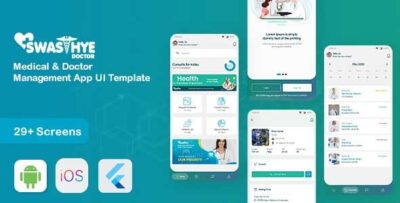 Swasthye Doctor- Medical and Doctor Management App UI template(Flutter)