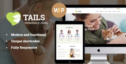 Tails Veterinary Clinic, Pet Care & Animal WordPress Theme + Shop