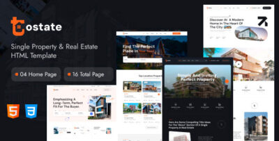 Tostate - Single Property & Real Estate HTML Template