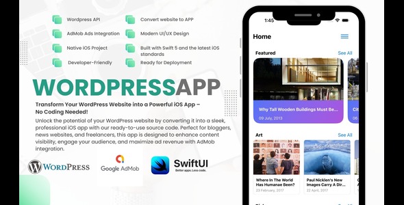 Transform Your WordPress Blog into a Powerful iOS App - No Coding Needed! Transform Your WordPress Blog into a Powerful iOS App - No Coding Needed!