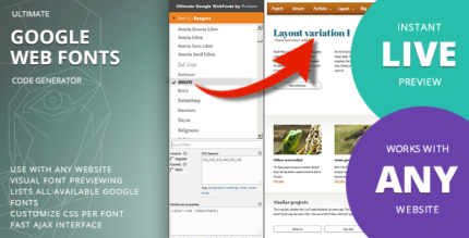 Ultimate Google Web Fonts - code generator