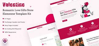 Valentine - Romantic Love Gifts Store Elementor Template Kit