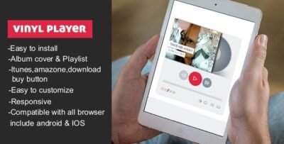 Vinyl Music Player With Playlist