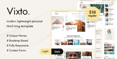 Vixto - Personal Blog HTML Template