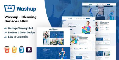 Washup - Cleaning Services HTML Template