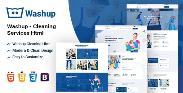 Washup - Cleaning Services HTML Template Washup - Cleaning Services HTML Template