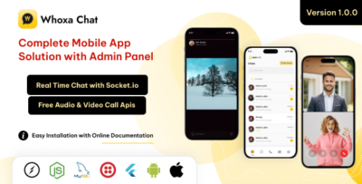 Whoxa App- Whatsapp Clone App Chat App iOS Chat App Android Nodejs chat App Chat Messenger