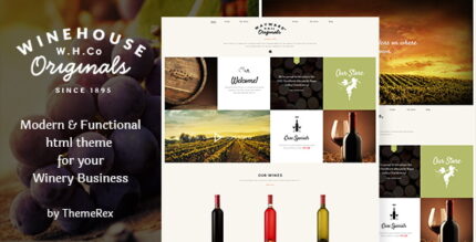 Wine House Vineyard, Shop & Restaurant Site Template