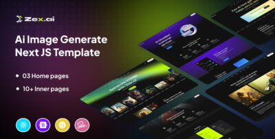 Zex - AI Image Generate NEXTJS Template