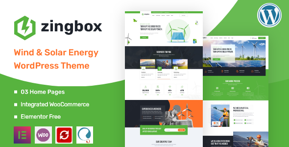 Zingbox - Wind & Solar Energy WordPress Theme Zingbox - Wind & Solar Energy WordPress Theme