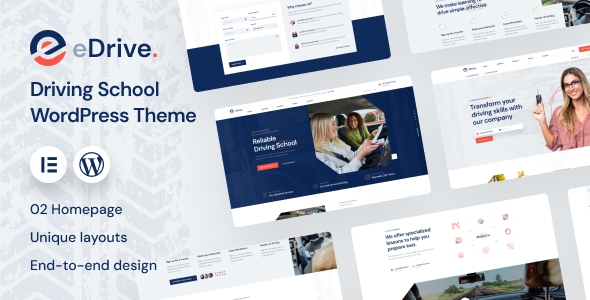 eDrive - Driving School WordPress Theme eDrive - Driving School WordPress Theme