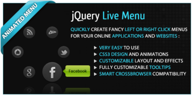 jQuery Live Menu