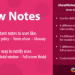 showNotes - show important notes to user