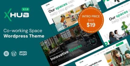 xHub - Modern Co-Working Space WordPress Theme