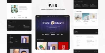 Aver - TailwindCSS Personal Portfolio and Blog Template