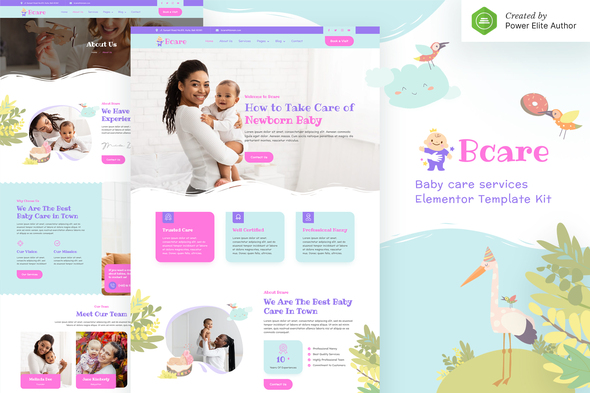 Bcare - Baby Care Services Elementor Template Kit Bcare - Baby Care Services Elementor Template Kit