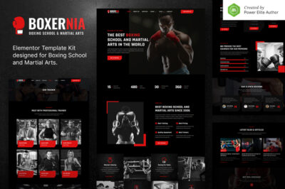 Boxernia – Boxing School & Martial Arts Elementor Template Kit