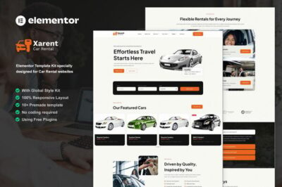 Carrentx - Car Rental Elementor Template Kit