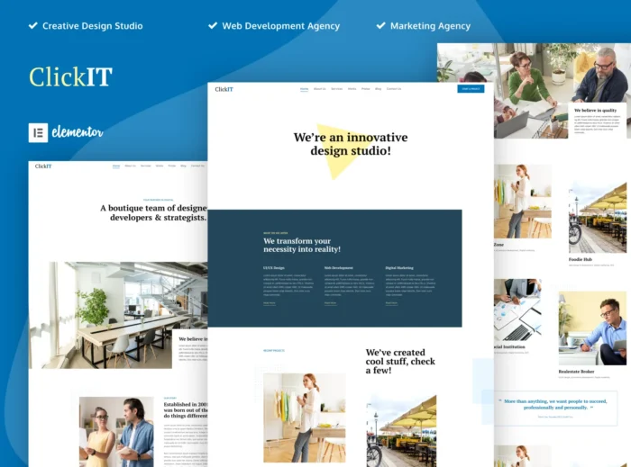 ClickIT - Creative Digital Agency Elementor Template Kit